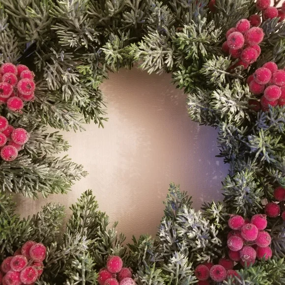 New Frosted Berry Fern Wreath - Picture 9 of 9